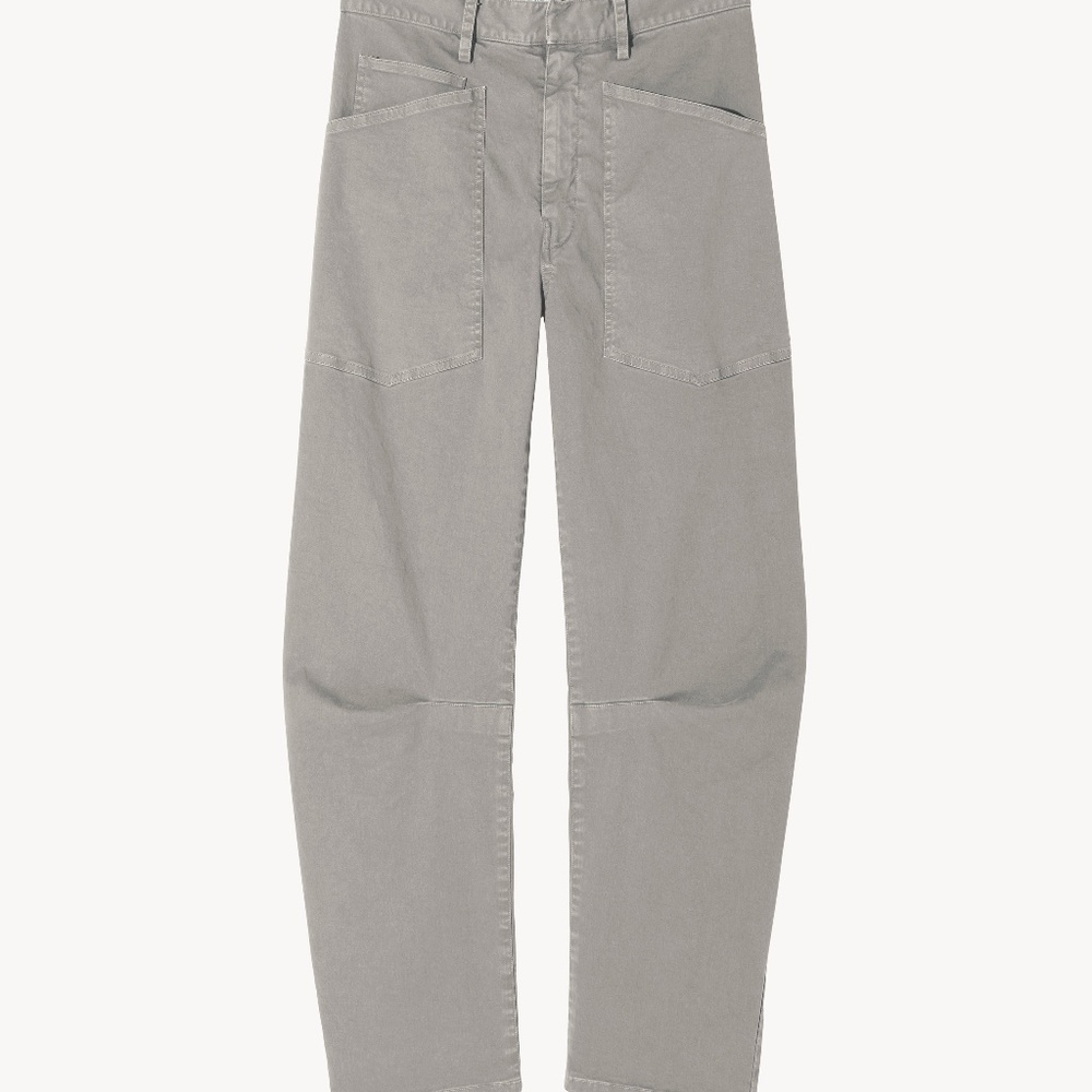 Nili Lotan Shon Pant  Bow Leg Carpenter Gray